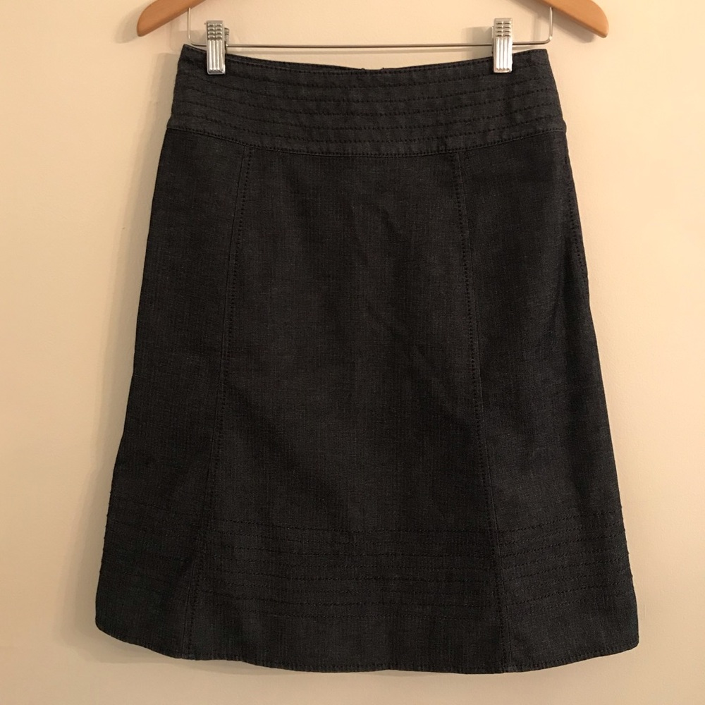 J. JILL A-Line Mid Denim Skirt
